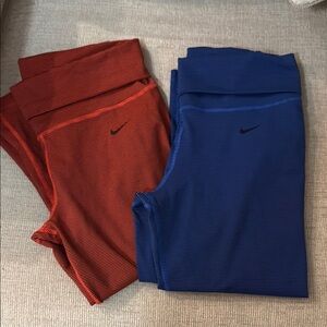 Nike Kids Striped Leggings - Red and Blue